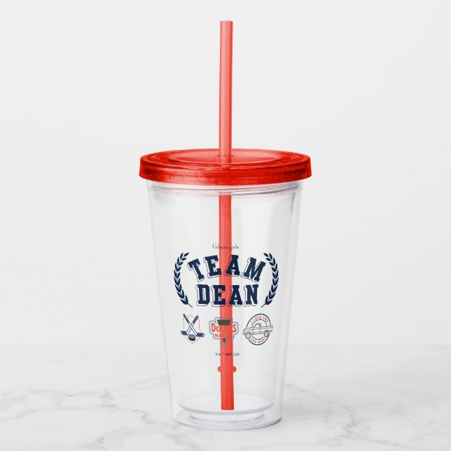 Vaso Acrílico Team Dean Gilmore Girls Design (Anverso)