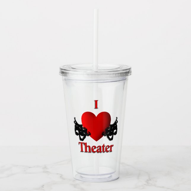 Vaso Acrílico Teatro I Heart (Anverso)