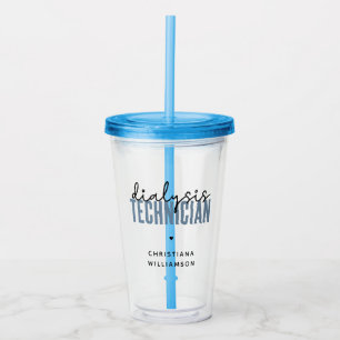 Vaso Acrílico Técnico de diálisis personalizado   Regalos tecnol