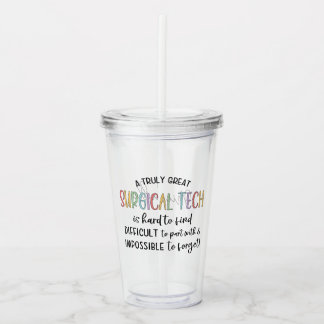 Vaso Acrílico Tecnólogo Quirúrgico Personalizado Técnico Quirúrg