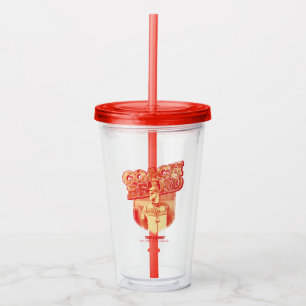 Vaso Acrílico Ted Lasso Tarjeta de barba de autocar