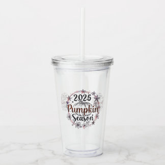 Vaso Acrílico Temporada 2025 de la calabaza - Elegante Tumbal Ac