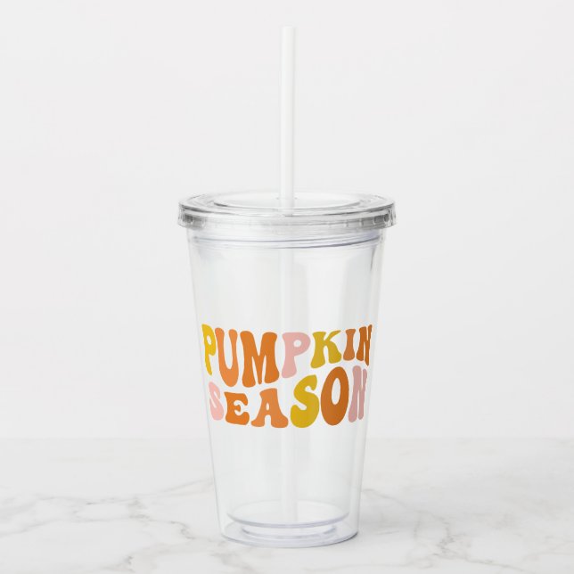 Vaso Acrílico Temporada de calabaza (Anverso)