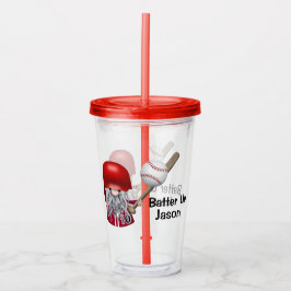 Vaso Acrílico Temporada de niños de béisbol