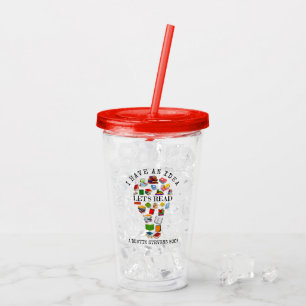 Vaso Acrílico Tengo una idea Leer un libro de Dustin Stevens