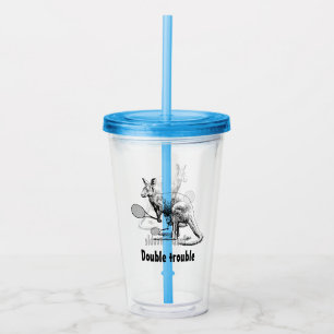 Vaso Acrílico Tenis canguro doble problema