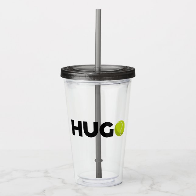 Vaso Acrílico Tenis de Hugo (Anverso)