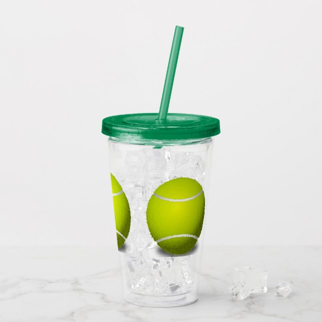 Vaso Acrílico Tennis Balls Sports Acryler Tumbler (Reverso (hielo))
