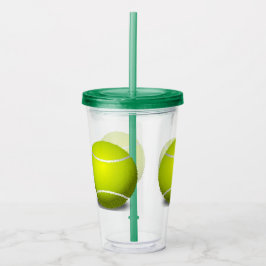Vaso Acrílico Tennis Balls Sports Acryler Tumbler