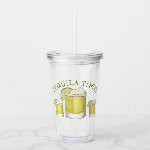 Vaso Acrílico Tequila Time Lime Margarita Cocktail Mezcla Bebida