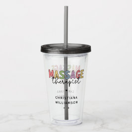 Vaso Acrílico Terapia de Masaje personalizado | Regalos de Terap