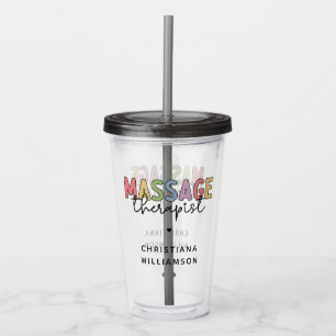 Vaso Acrílico Terapia de Masaje personalizado   Regalos de Terap