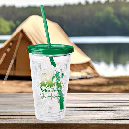 Vaso Acrílico Terapia de naturaleza Camping familiar personaliza
