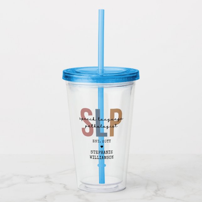 Vaso Acrílico Terapia del habla del patólogo del personalizado S (Anverso)