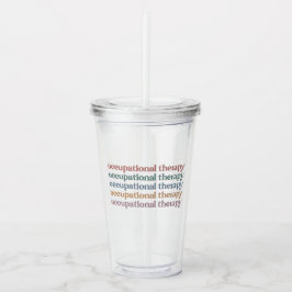 Vaso Acrílico Terapia ocupacional Retro a regalos de posgrado pa