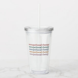 Vaso Acrílico Terapia ocupacional Retro a regalos de posgrado pa