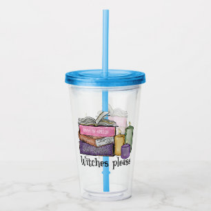 Vaso Acrílico Testigos, por favor Para Lover Libro Bibliotec