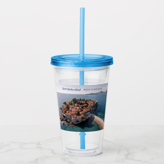 Vaso Acrílico Texto personalizado Montenegro (Anverso)