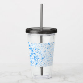 Vaso Acrílico Textura de salpicadura - Azul