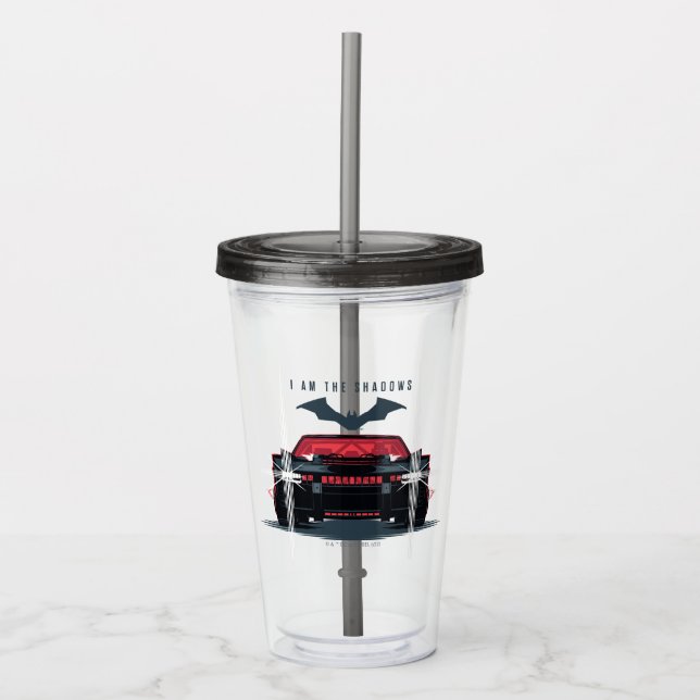 Vaso Acrílico The Batman Batmobile - I Am The Shadows (Anverso)