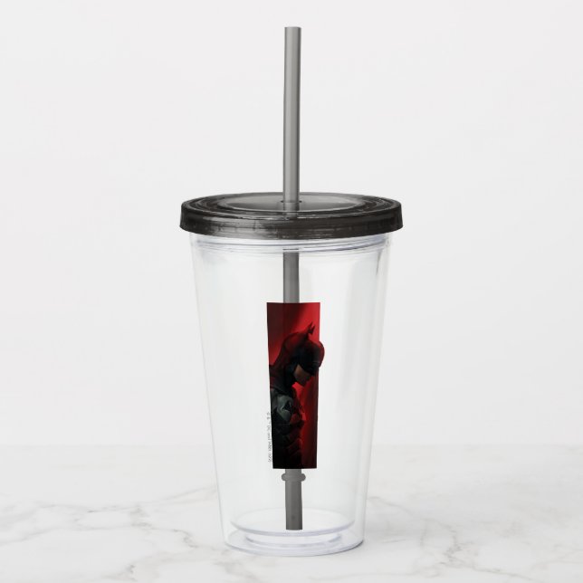 Vaso Acrílico The Batman Red Bar Profile (Anverso)