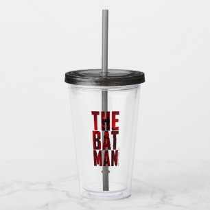 Vaso Acrílico The Batman Typography Cutout