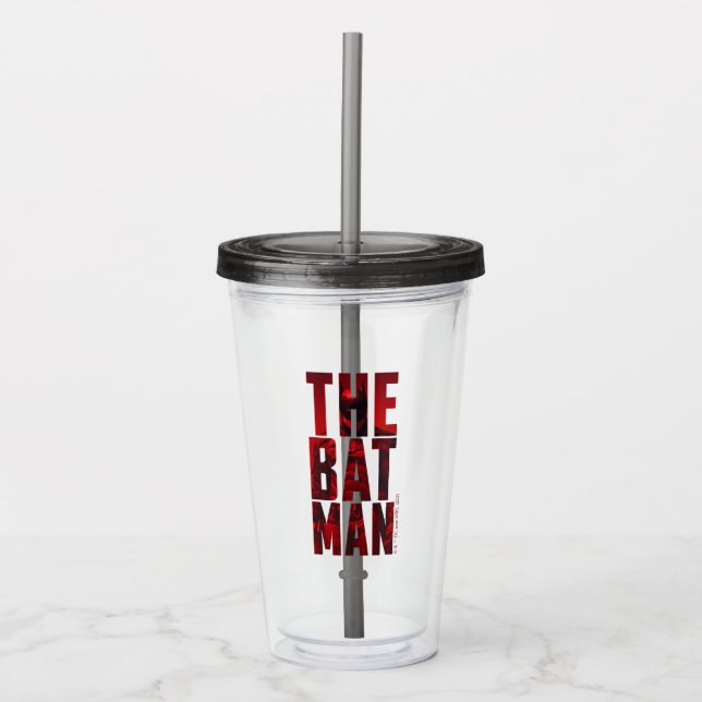 Vaso Acrílico The Batman Typography Cutout (Anverso)