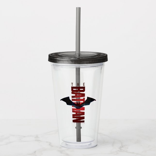 Vaso Acrílico The Batman Vertical Logo (Anverso)