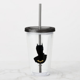 Vaso Acrílico The Batman With Golden Bat Symbol