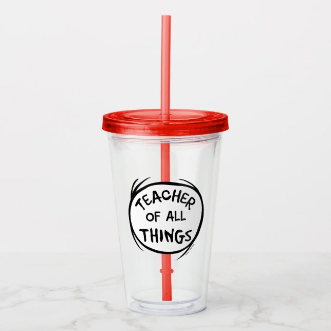 Vaso Acrílico Thing One Thing Two - Maestro de todas las cosas (Anverso)