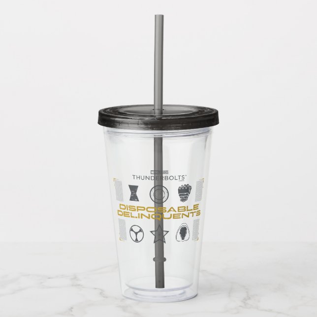 Vaso Acrílico Thunderbolts* | Delincuentes Desechables (Anverso)