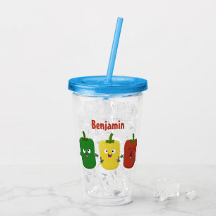 Vaso Acrílico Tía de pimiento picante capsicum trío canto person