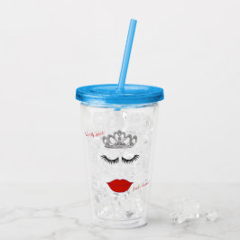 Vaso Acrílico Tiara Fiesta ¿Dónde está mi Fiesta de ducha con lá