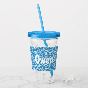 Vaso Acrílico tiburón conocido personalizado de los pescados de