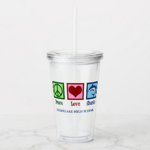 Vaso Acrílico Tiburón lindo