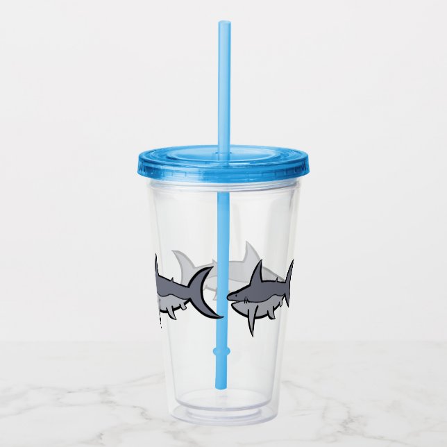 Vaso Acrílico Tiburones (Derecha)