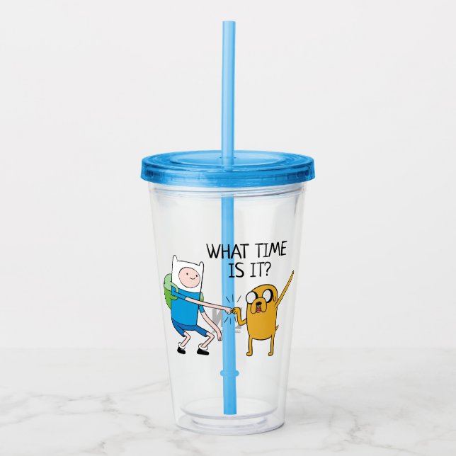 Vaso Acrílico Tiempo de aventura | Finn & Jake Fist Bump (Anverso)