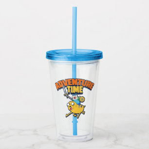 Vaso Acrílico Tiempo de aventura Finn Riding Jake