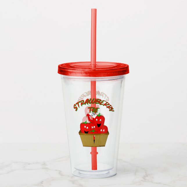 Vaso Acrílico ¡Tiempo de fresa! (Anverso)