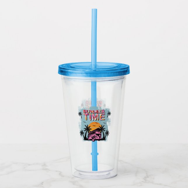 Vaso Acrílico Tiempo de verano (Anverso)