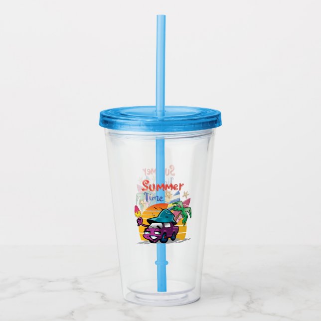 Vaso Acrílico Tiempo de verano (Anverso)