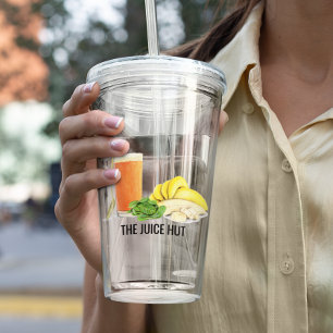 Vaso Acrílico Tienda de Negocio de Jugo de Batido