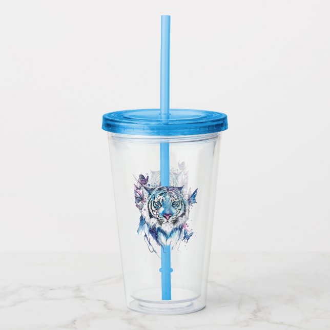 Vaso Acrílico Tigre (Anverso)
