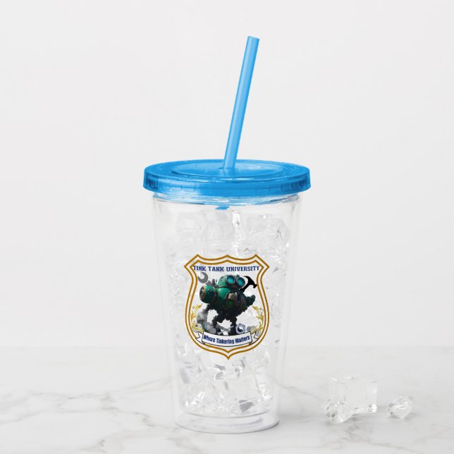Vaso Acrílico Tink Tank University.w (Reverso (hielo))