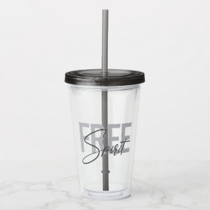Vaso Acrílico Tipografía moderna, simple, fresca de espíritu lib