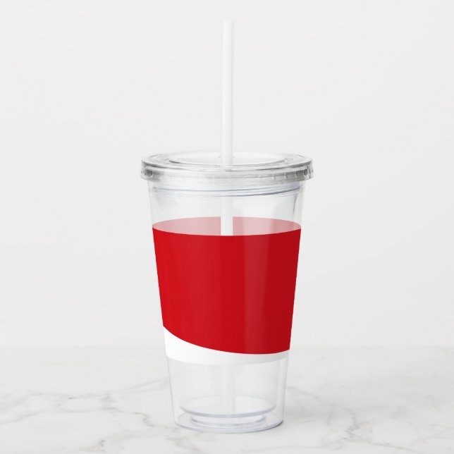 Vaso Acrílico Tirado rojo (Anverso)