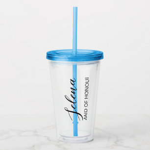 Vaso Acrílico Tirador personalizado/ regalo de dama de honor/ ca
