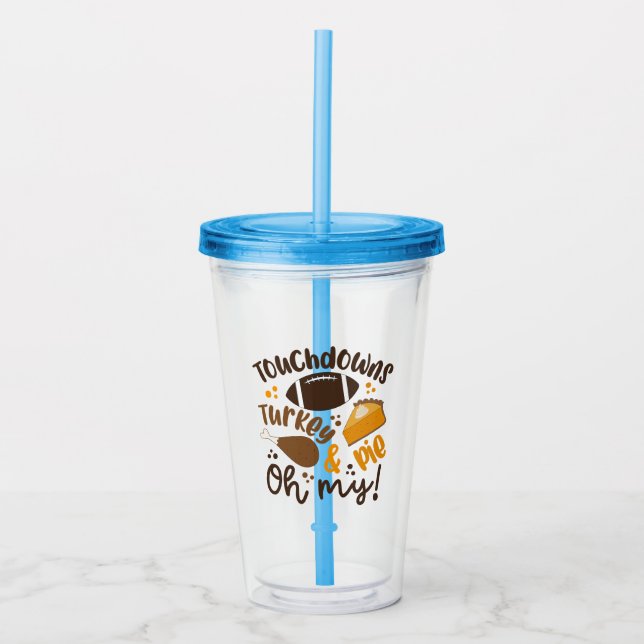 Vaso Acrílico Tocante Turquía y Pie | Oh, mi (Anverso)