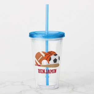 Vaso Acrílico Todo Estrellas Deportivas