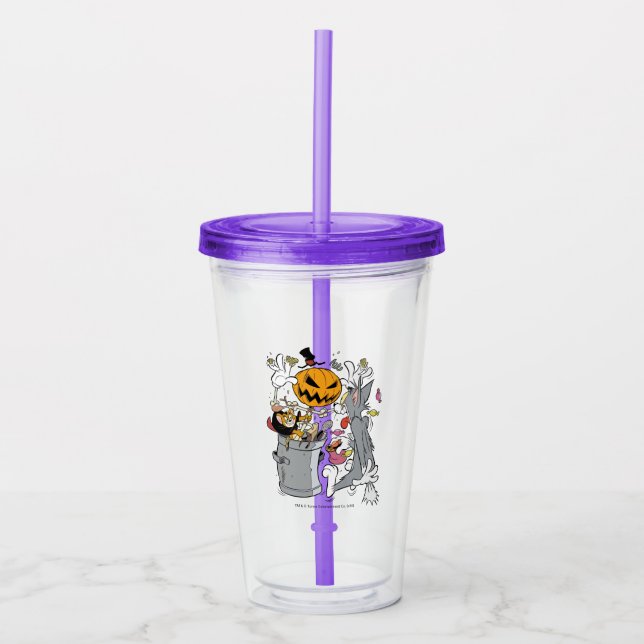 Vaso Acrílico Tom y Jerry | Boo a Tom (Anverso)